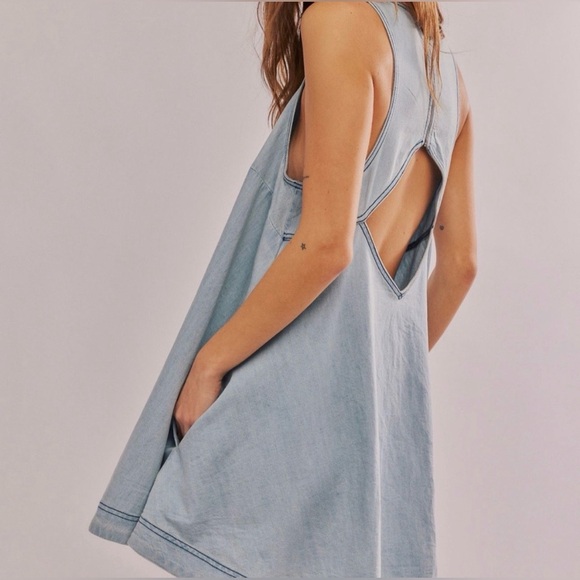 Free People Dresses & Skirts - Free People Jean Mini Dress Size Medium